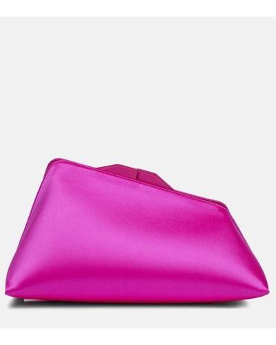 The Attico Clutch 8.30 PM in raso - Viola