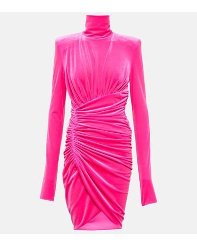 Alexandre Vauthier Minikleid aus Samt - Pink