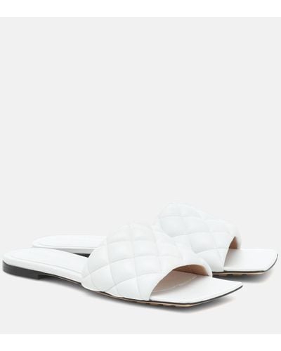Bottega Veneta Padded Leather Sandals - White