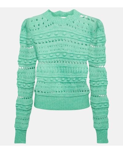 Isabel Marant Adler Alpaca Wool-blend Jumper - Green