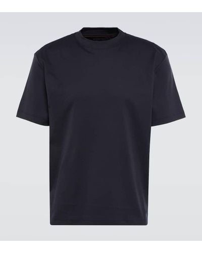 Loro Piana T-Shirt aus Baumwoll-Jersey - Blau
