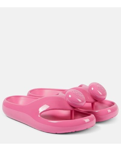 Loewe Paula's Ibiza Foam Pebble Thong Sandals - Pink