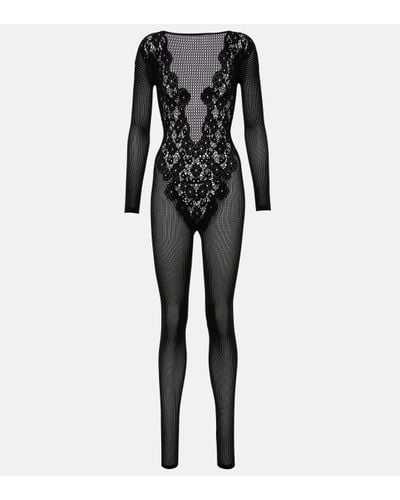 Wolford Floral Lace Jumpsuit - Black