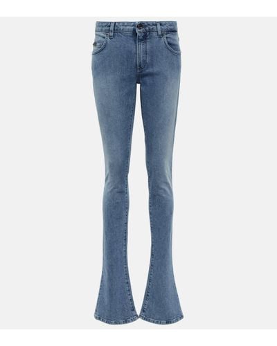 Dolce & Gabbana Low-rise Bootcut Jeans - Blue