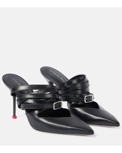 Alexander McQueen Leather Mules - Black