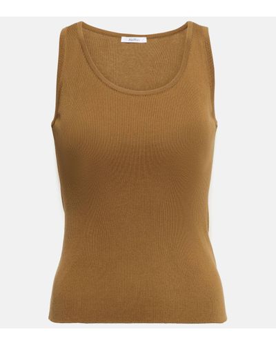 Max Mara Top Show en coton - Marron