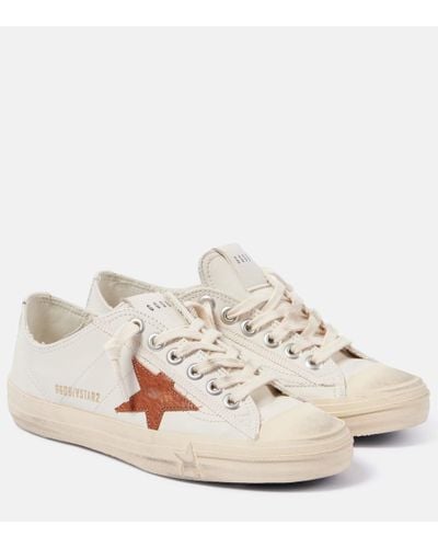 Golden Goose Sneakers V-Star 2 aus Leder - Natur