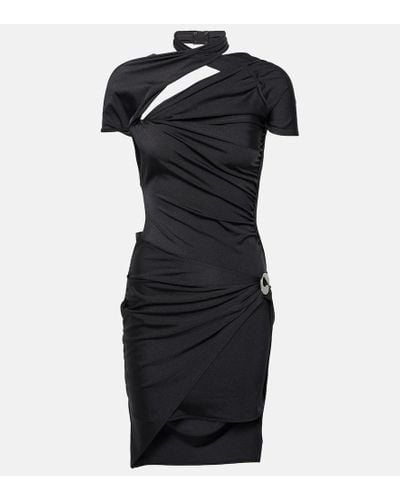Coperni Cutout Jersey Minidress - Black