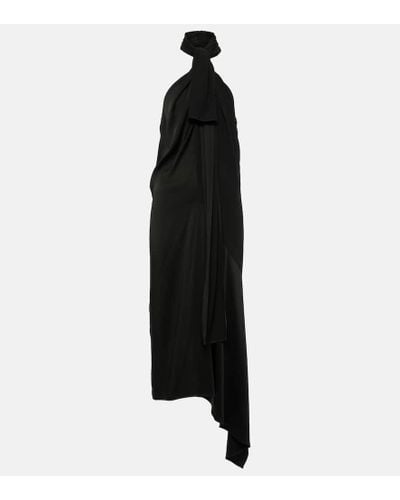 Givenchy Vestido midi de crepe con lazada - Negro