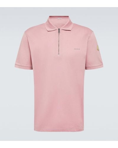 Moncler Cotton Polo Shirt - Pink