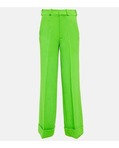 Christopher Kane Wool Wide-leg Trousers - Green