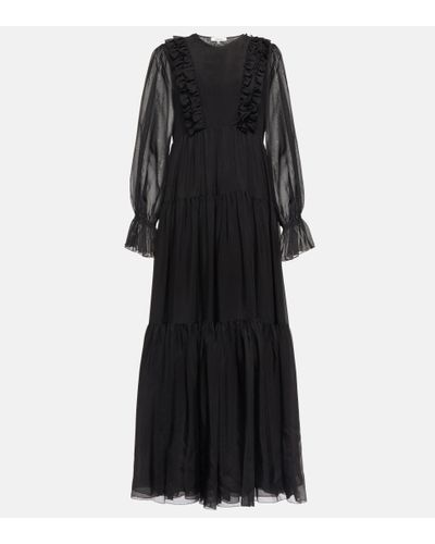 Dorothee Schumacher Love Of Lightness Silk Chiffon Maxi Dress - Black