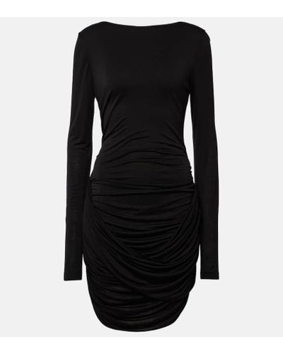 Loewe Vestido corto de jersey drapeado - Negro