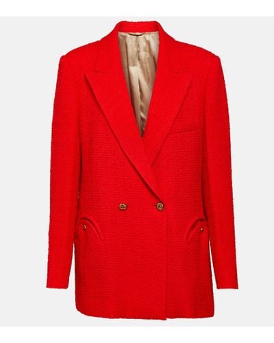 Blazé Milano Everynight Double-breasted Wool-blend Blazer - Red