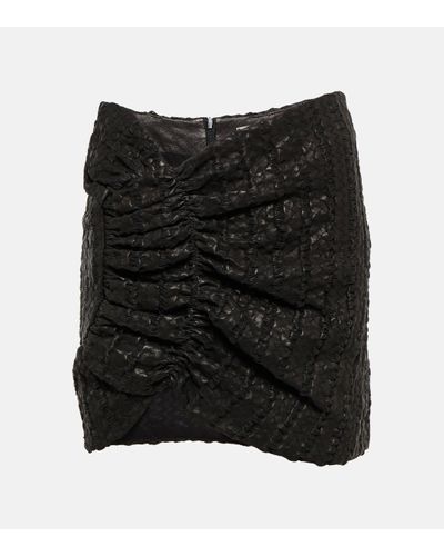 The Mannei Mini-jupe Wishaw en cuir - Noir