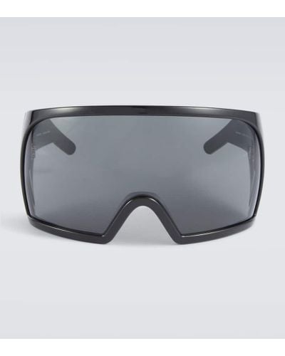 Rick Owens Oversize-Sonnenbrille Shield - Grau