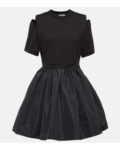 Alexander McQueen Cotton Minidress - Black