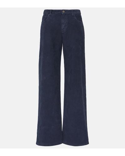 The Row Eglitta Mid-rise Wide-leg Jeans - Blue