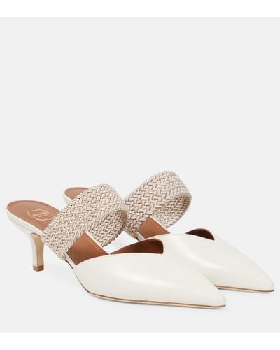 Malone Souliers Maisie 45 Leather Mules - White