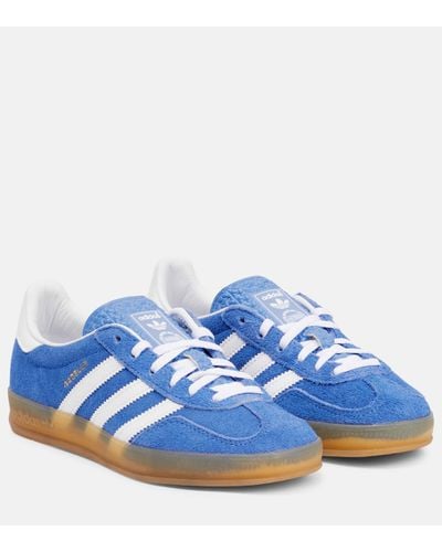 adidas Sneakers Gazelle Indoor aus Veloursleder - Blau