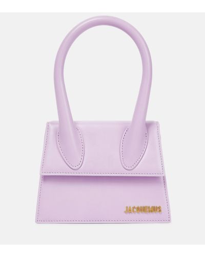 Jacquemus Le Chiquito Moyen Leather Tote Bag - Purple