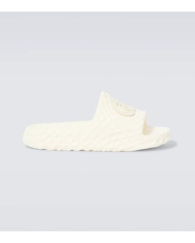 Gucci Interlocking Logo Ripple Sole Slide - White