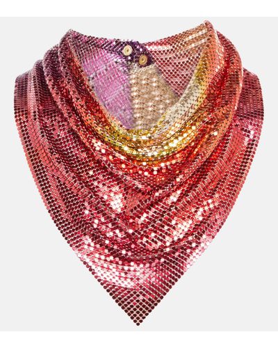 Rabanne Chainmail Scarf - Red