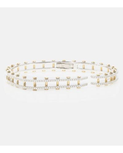 Rainbow K Cyborg 14kt Yellow And White Gold Bracelet With Diamonds - Natural
