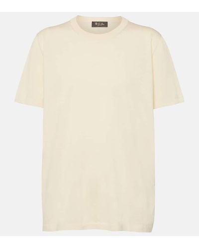 Loro Piana T-Shirt Angera aus Baumwolle - Natur