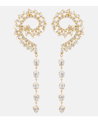 Magda Butrym Embellished Spiral Drop Earrings - Metallic