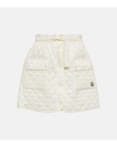 Moncler Quilted Wrap Miniskirt - White