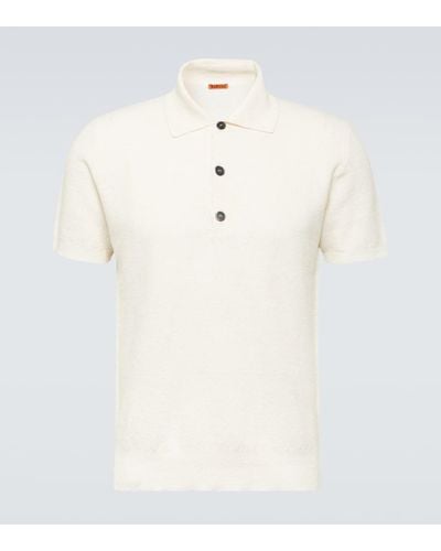 Barena Marco Slissa Linen-blend Polo Shirt - White