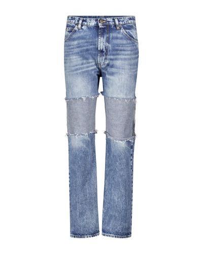 Maison Margiela High-Rise Straight Jeans - Blau