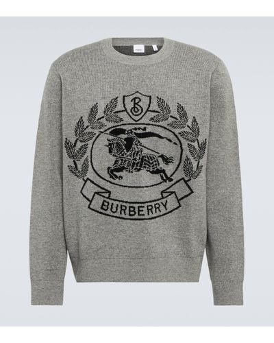 Burberry Sweat-shirt Irving en laine - Gris