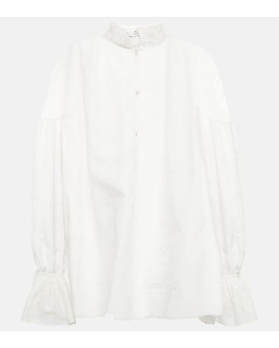 Etro Blouse en coton et soie - Blanc