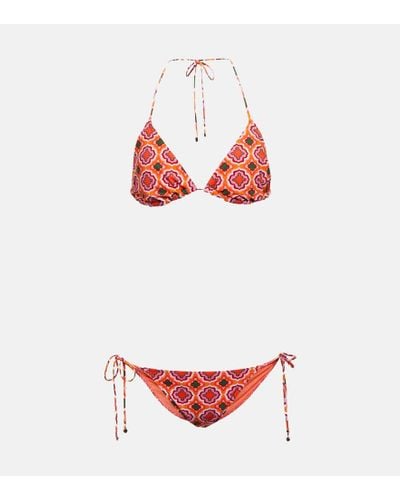 Etro Bikini estampado - Rojo