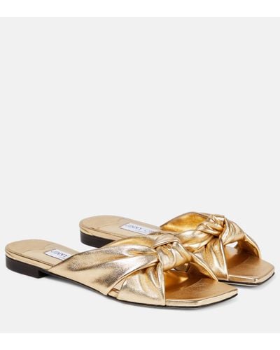 Jimmy Choo Avenue Leather Sandals - Yellow