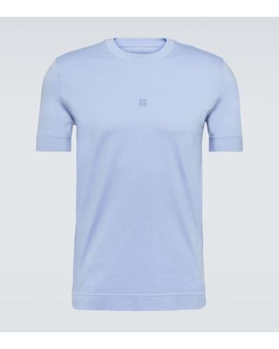 Givenchy Camiseta de algodon con logo - Azul