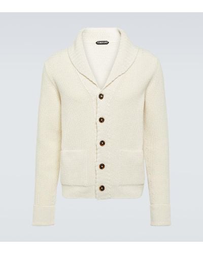 Tom Ford Cardigan in cashmere - Bianco
