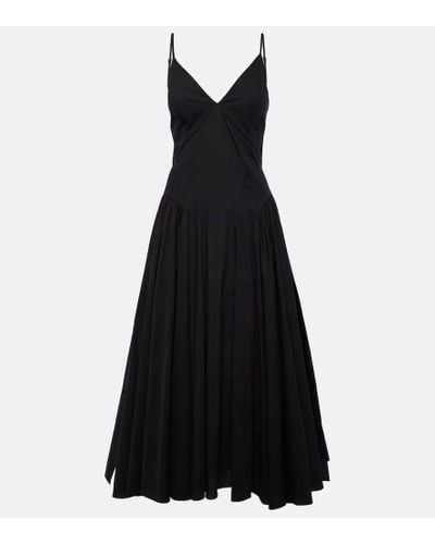 TOVE Solene Cotton Poplin Midi Dress - Black