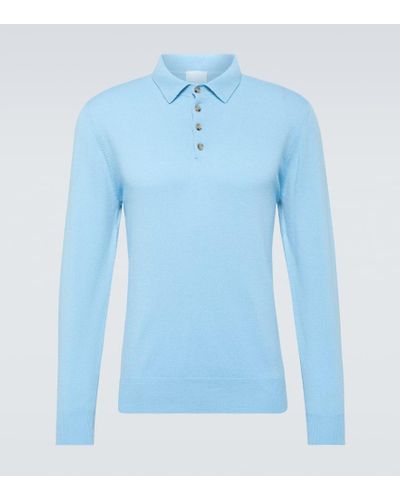 Allude Cashmere Polo Sweater - Blue