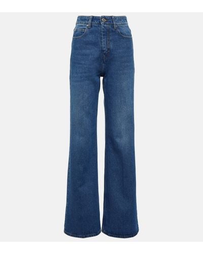Ami Paris High-rise Straight Jeans - Blue
