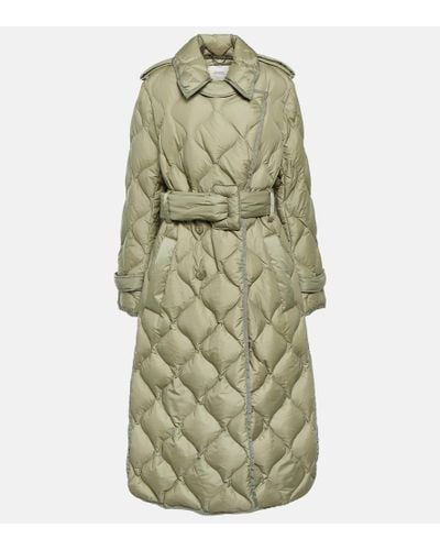 Dorothee Schumacher Quilted Down Trench Coat - Green