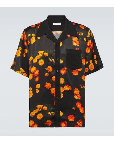 Wales Bonner Camisa bowling Highlife floral - Negro