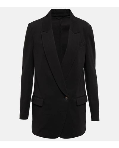 Brunello Cucinelli Cotton-blend Jersey Blazer - Black