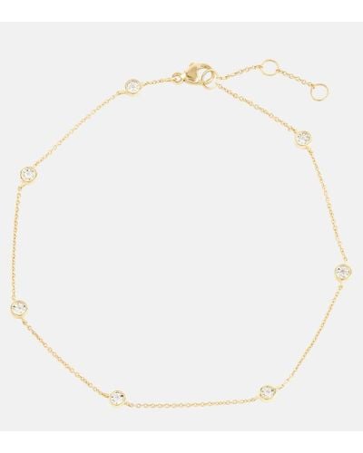 STONE AND STRAND Diamonds By The Dozen 10kt Gold Anklet With Diamonds - White
