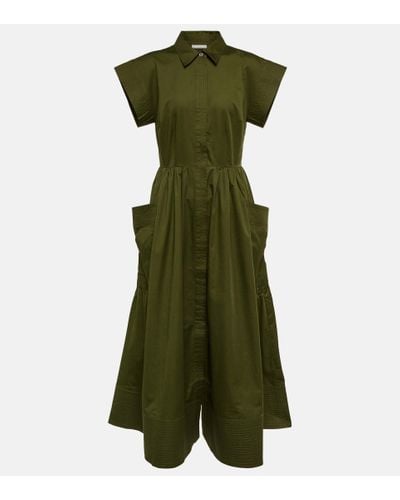 Co. Essentials Poplin Midi Dress - Green