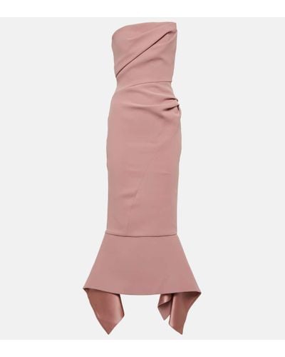 Maticevski Suffix Off-shoulder Crepe Gown - Pink