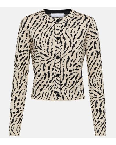 Proenza Schouler White Label Printed Silk-blend Cardigan