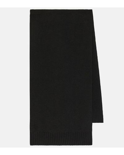 Jil Sander Ribbed-detail Wool Scarf - Black